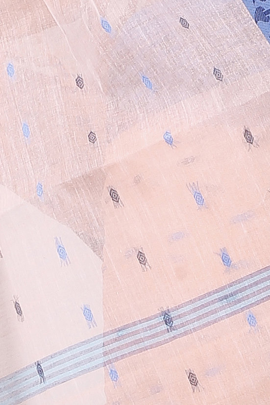 Peach Pure Cotton Apurva Tant Saree (1062)